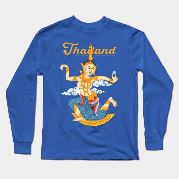 Traditional Thai Literature Long Sleeve T-Shirt by KewaleeTee